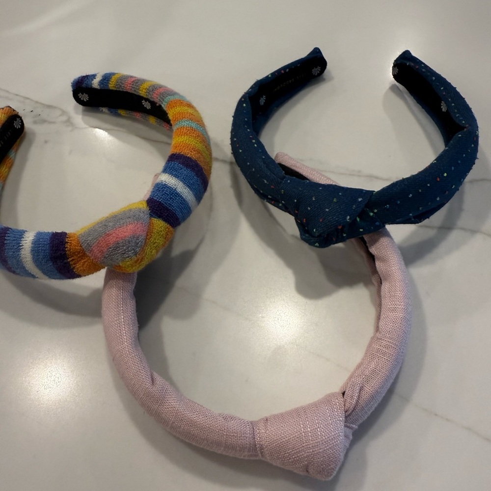 Lele Sadoughi Multicolor Knotted Headband Trio